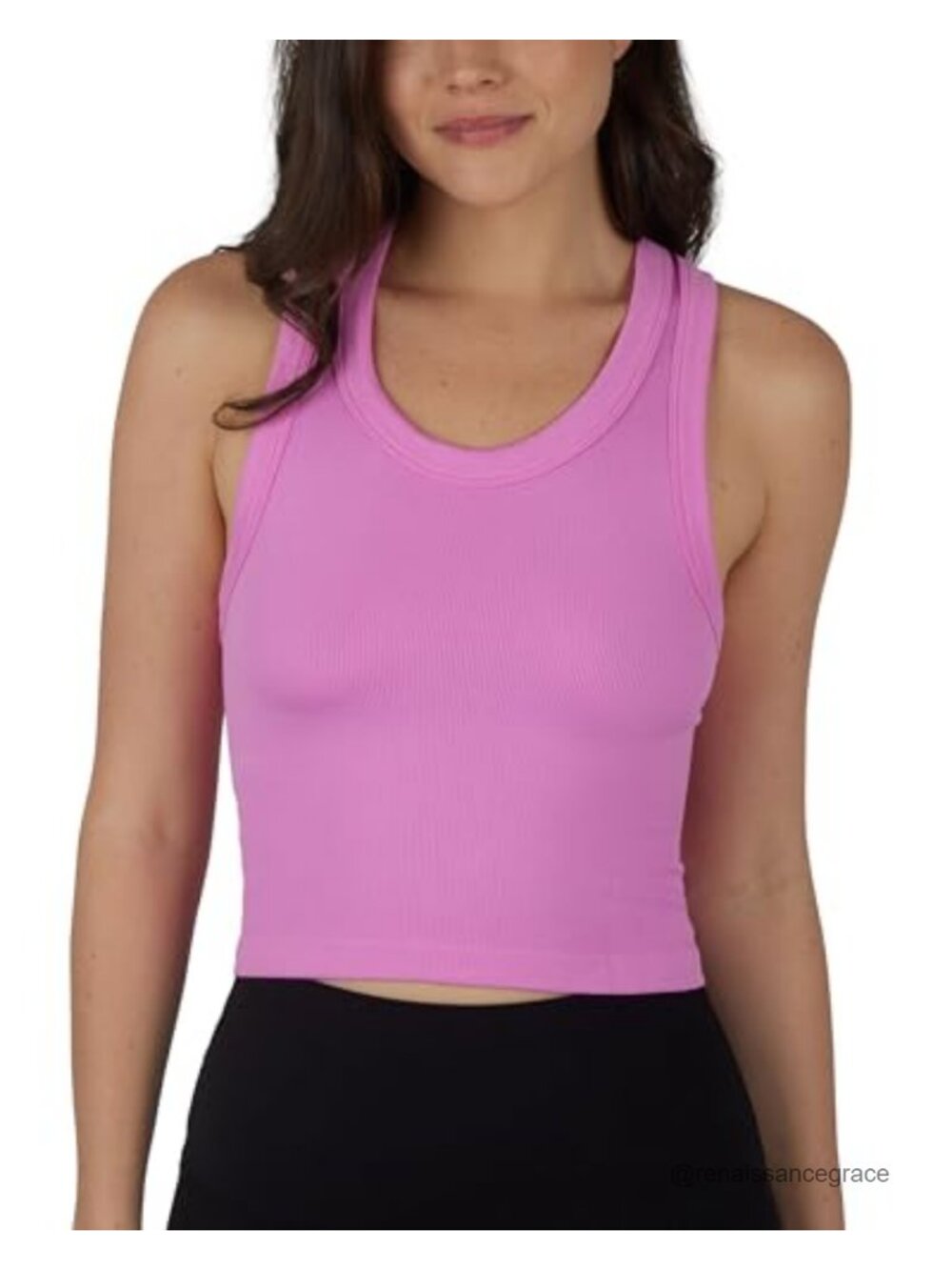 Seamless Ribbed Racerback Fitted Tank Top 3 Pack - Picture 4 of 6